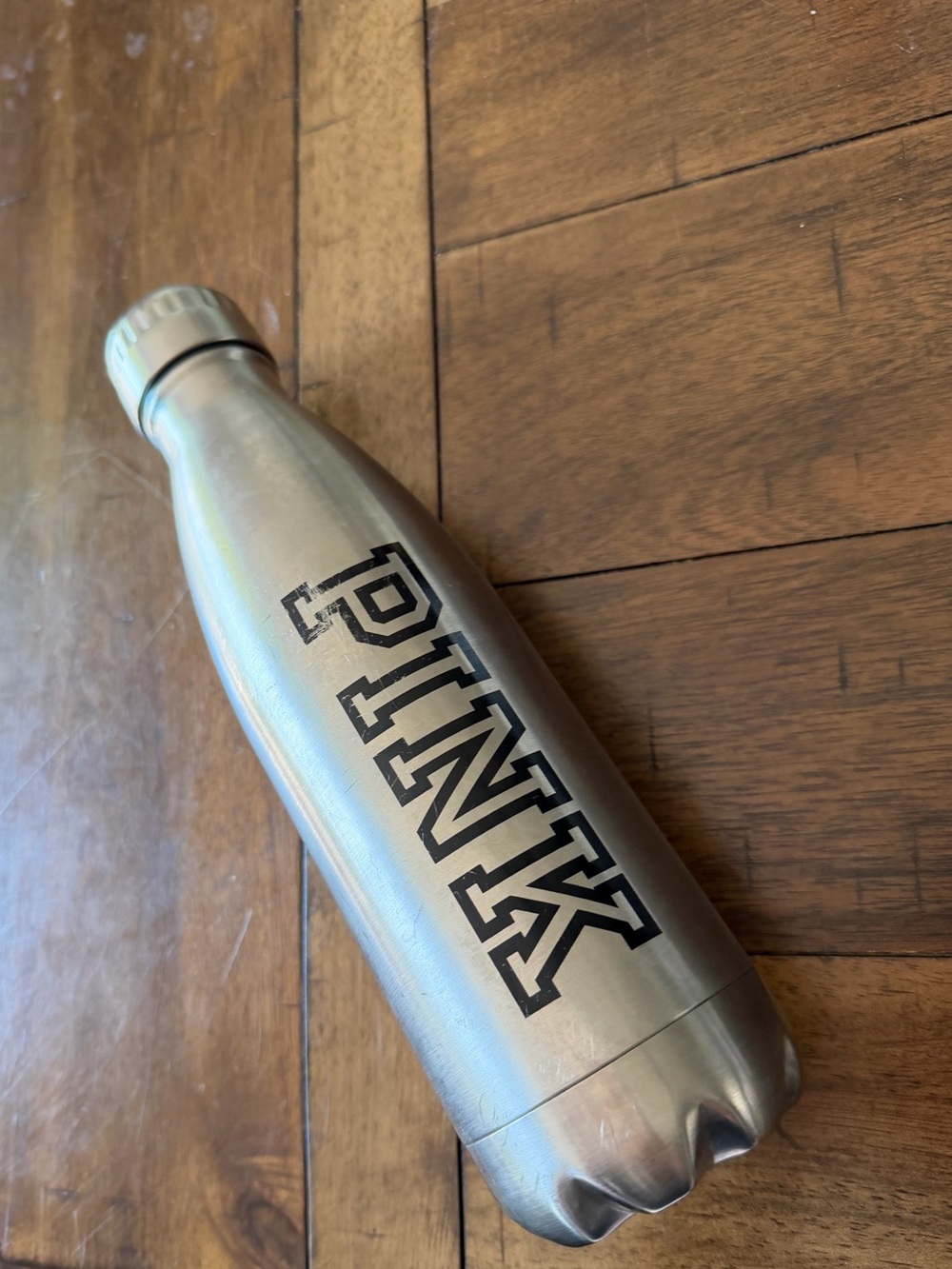 PINK Stainless Steel Insulated Bottle - Silver